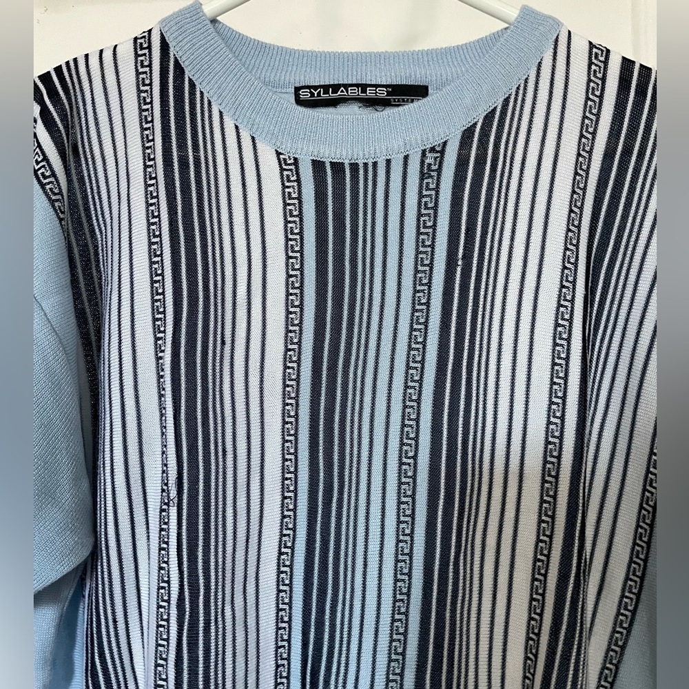 90s Vintage Men’s/unisex Knit Shirt Size L - Syllable